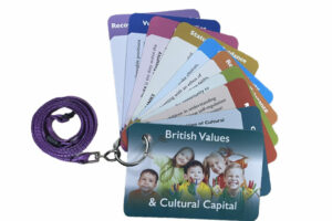 british value cards with lanyard