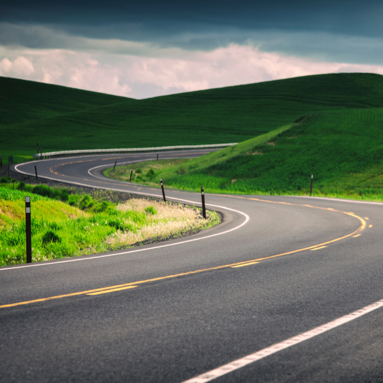 An image of the road ahead