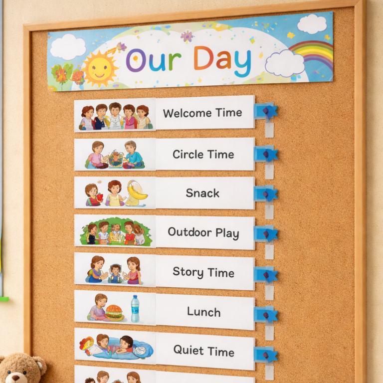 A visual timetable in a setting