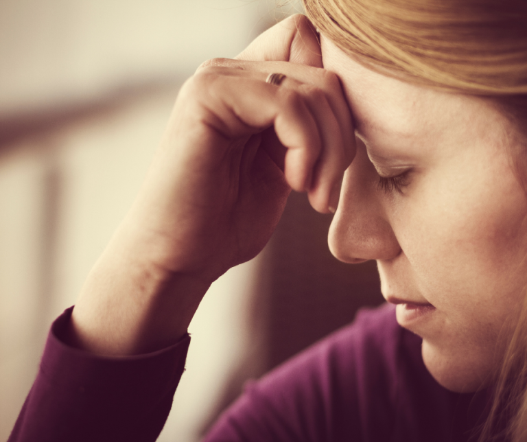 An image of a anxious and stressed person