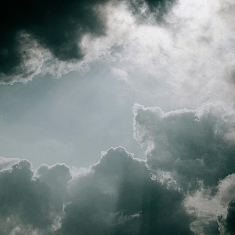 Light coming through clouds